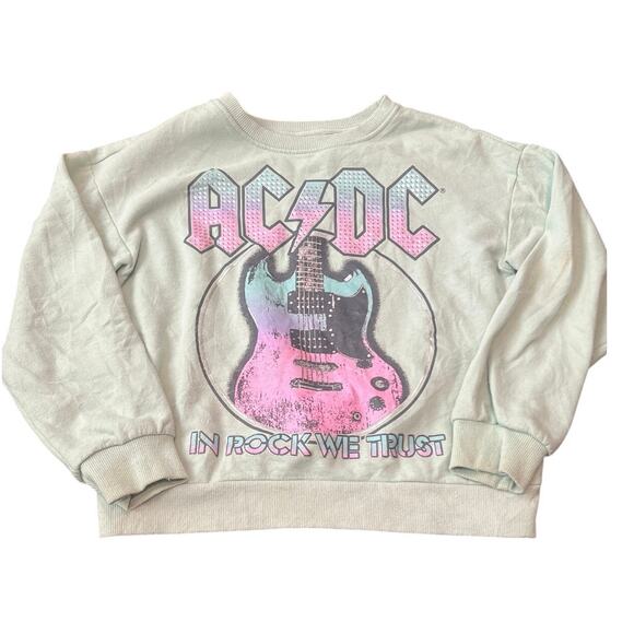 AC/DC kids sweatshirt sea foam green - Size 8 - Picture 2 of 4